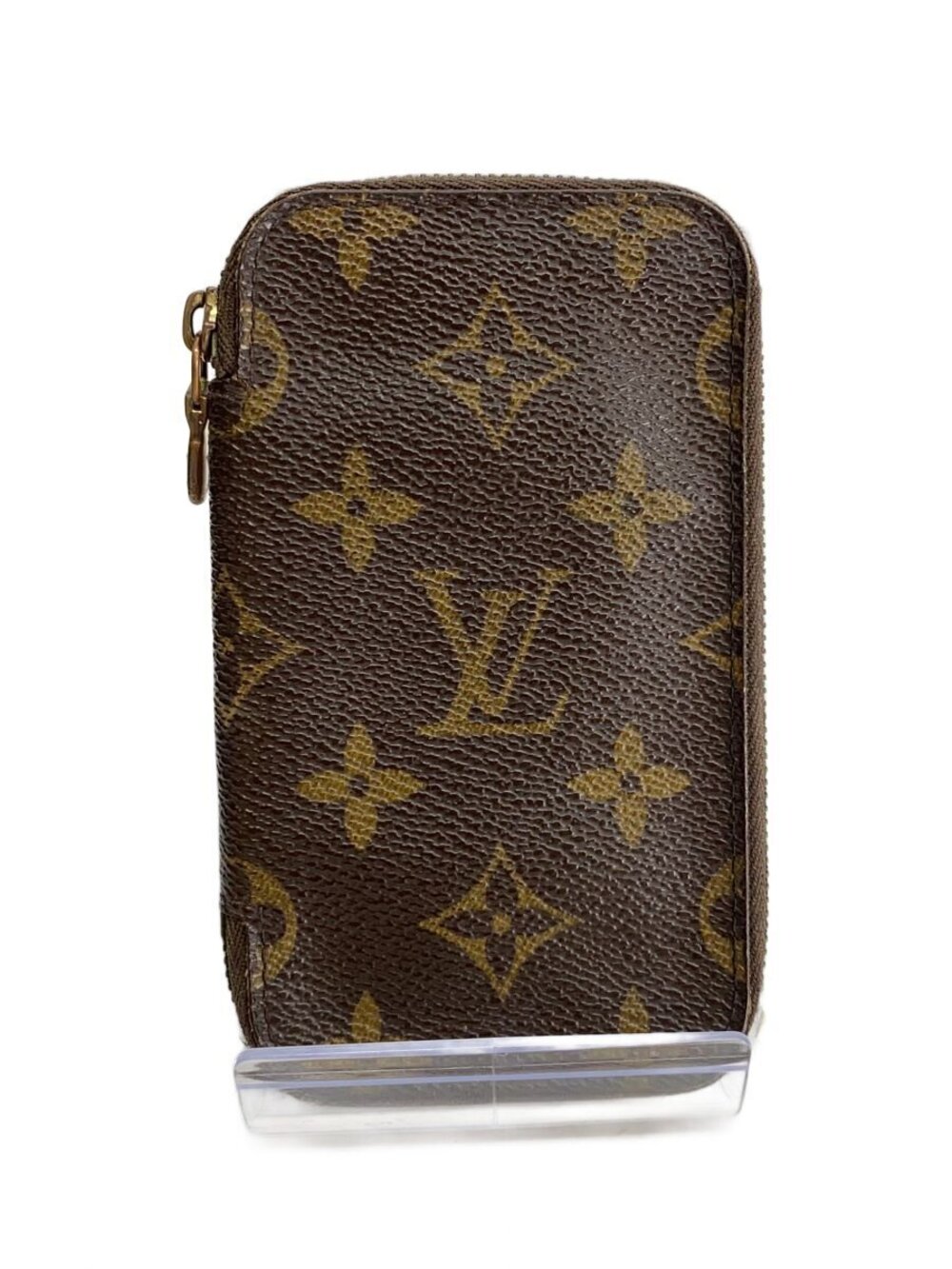 LOUIS VUITTON Pochette Craie Monogram Canvas Leather Brown All over